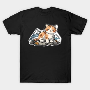 Orange Cat Mountain View T-Shirt